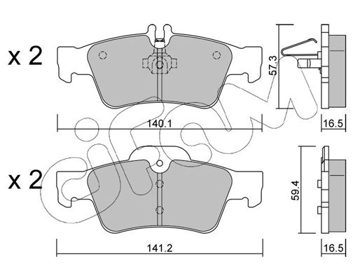 CIFAM Mercedess тормозные колодки задний 16,5mm W211/220