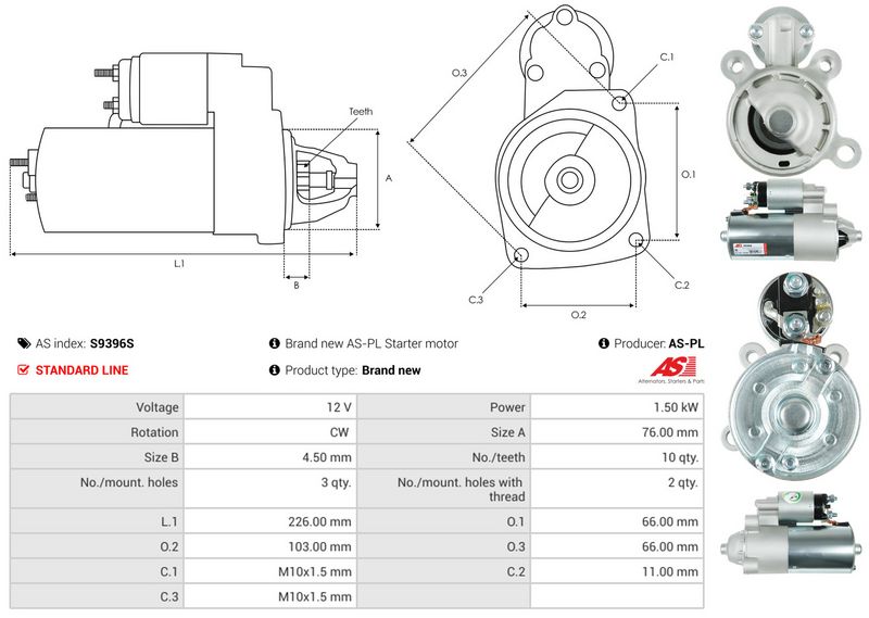 This part match OEM code: YS4Z-11002-EBRM