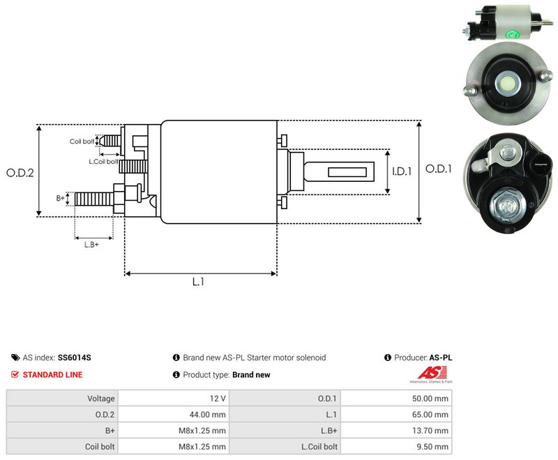 Magnetlülitus, starter, AS-PL SS6014S