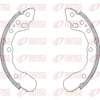 REMSA MAZDA Колодки тормозные барабанные 626 1.6 83-12 /87 200X26