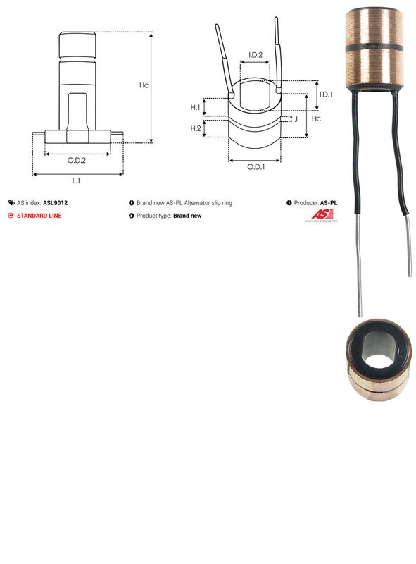 AS-PL ASL9012 Slip Ring, alternator