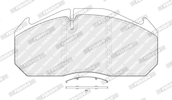 Sada brzdových destiček, kotoučová brzda FCV1578B