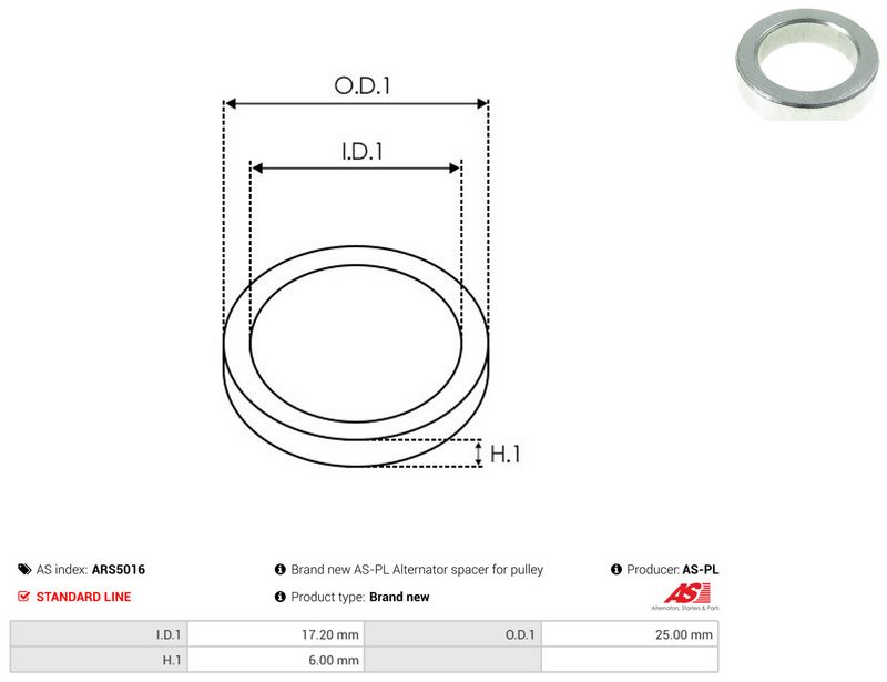 AS-PL ARS5016 Repair Set, alternator