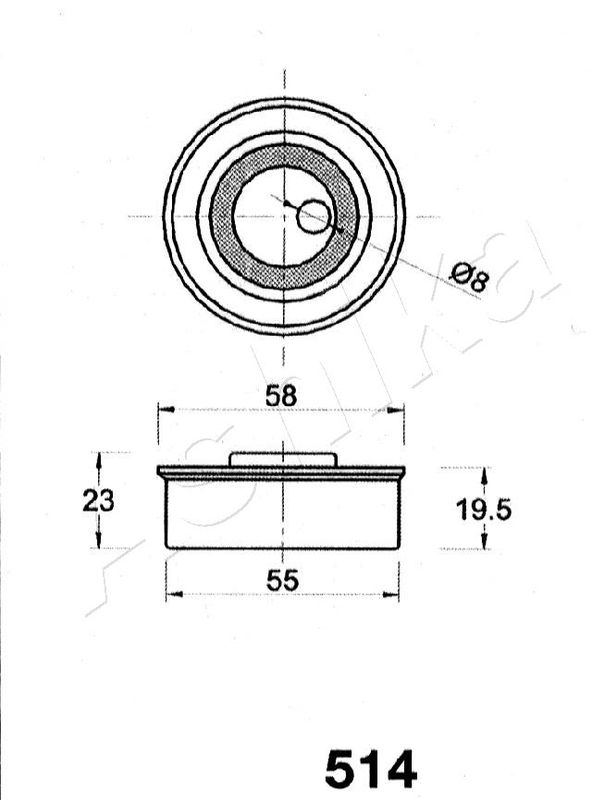 ASHIKA 45-05-514 Tensioner, timing belt