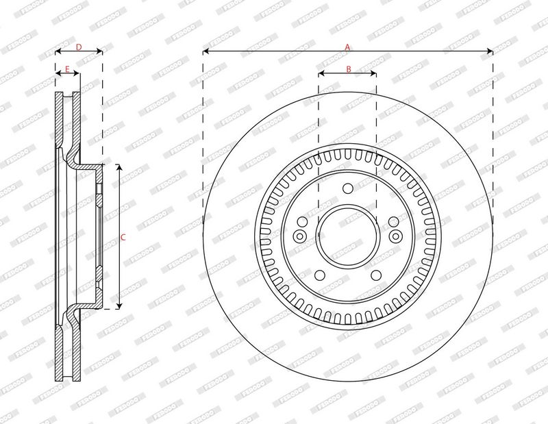 Remschijf set (2 stuks) Voor Links/Rechts past: KIA STINGER 2.0 06.17-12.23