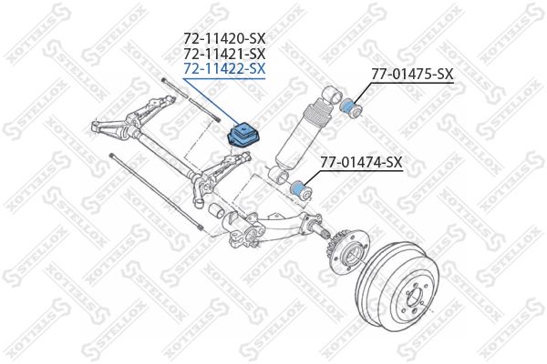 STELLOX 72-11422-SX Mounting, control/trailing arm