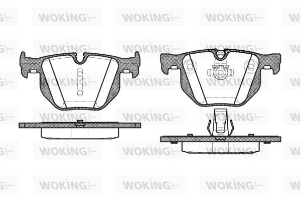 Комплект гальмівних накладок, дискове гальмо, Woking P281360