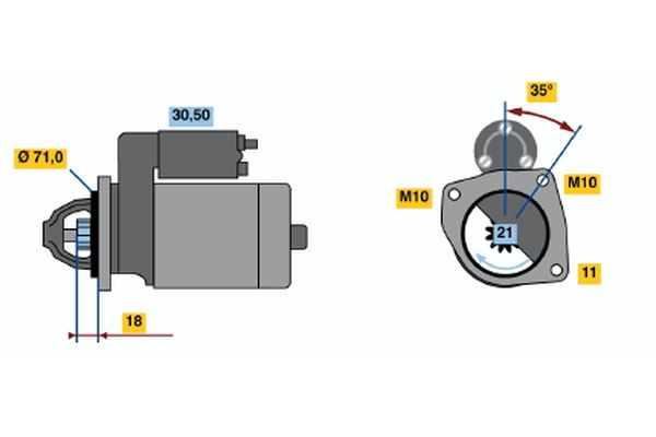 BOSCH 0 986 017 530 Starter