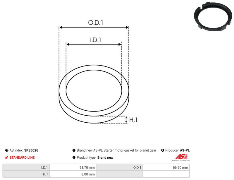 AS-PL SRS5026 Repair Kit, starter