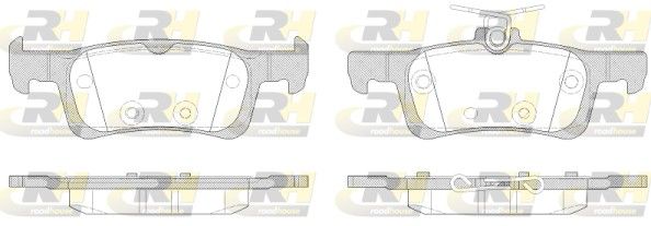 Комплект гальмівних накладок, дискове гальмо, Roadhouse 21563.00