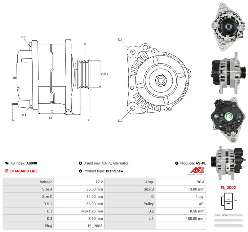 Generaator, AS-PL A9008