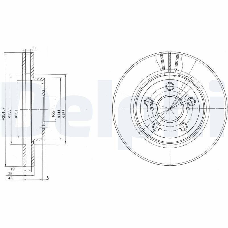 DELPHI féktárcsa BG2880