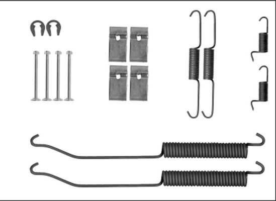 Комплект приладдя, гальмівна колодка, Hella 8DZ355205-871