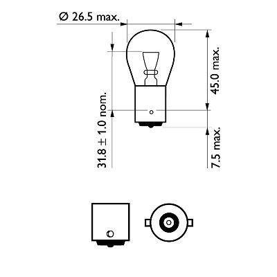 PHILIPS 12498VPB2 Bulb, direction indicator