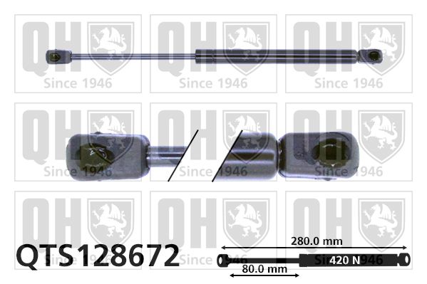 QUINTON HAZELL gázrugó, csomag-/poggyásztér QTS128672