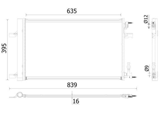 Kondenzátor, klimatizace AC 900 000P