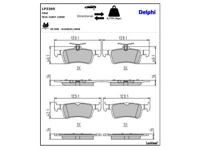 DELPHI LP3369 Brake Pad Set, disc brake