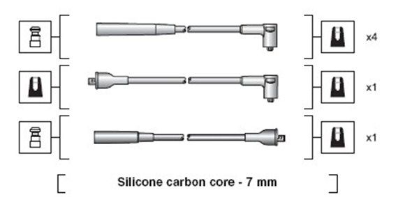 MAGNETI MARELLI gyújtókábelkészlet 941318111037