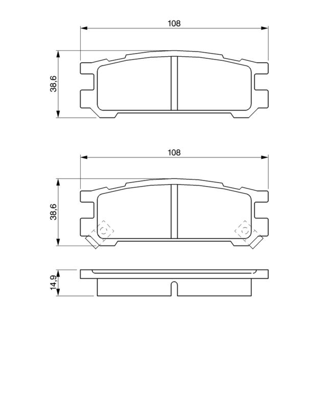 BOSCH 0986461143 Brake Pad Set, disc brake