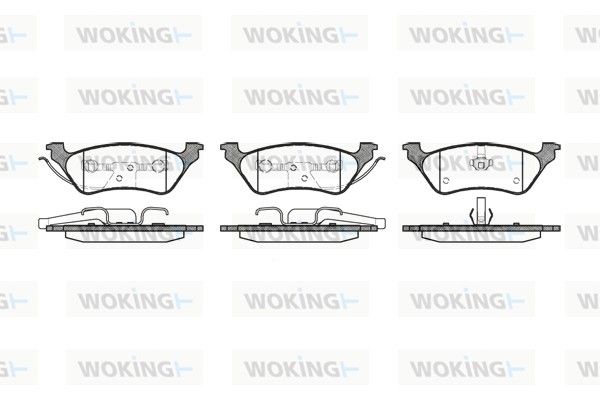 Комплект гальмівних накладок, дискове гальмо, Woking P9113.00