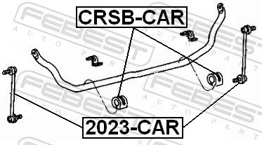 FEBEST 2023-CAR Link/Coupling Rod, stabiliser bar