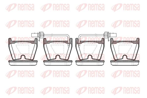 Комплект гальмівних накладок, дискове гальмо, Remsa 0896.02