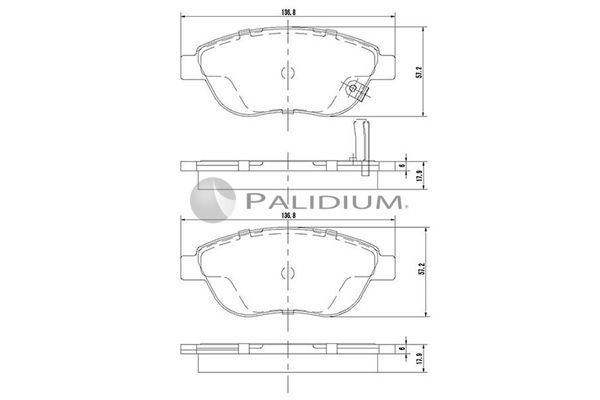 ASHUKI by Palidium fékbetétkészlet, tárcsafék P1-1489