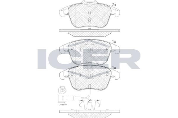 ANDEL 181923 - Brake Pad Set, disc brake