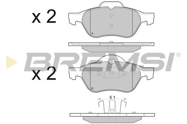 Тормозные колодки пер. Renault Laguna 01-(ATE) (156,3x68,8x18)