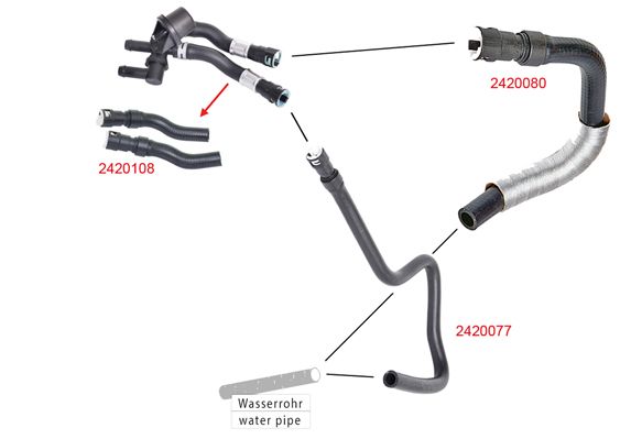 METZGER AUTOTEILE 2420108 Radiator Hose