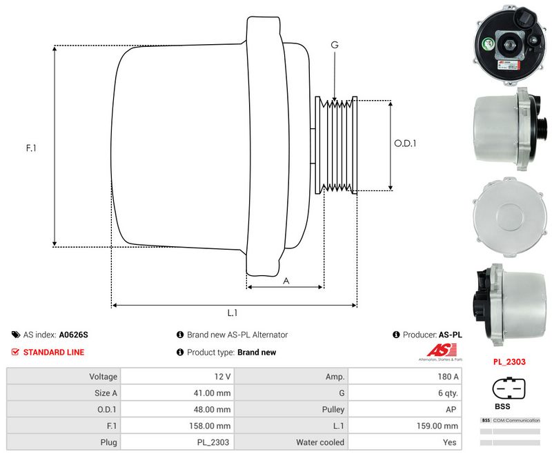 AS-PL A0626S Alternator