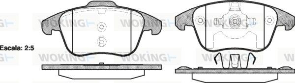 Комплект гальмівних колодок на 3008, 5008, C4, C4 Grand Picasso, C4 Picasso/Grand Picasso, DS4, DS5