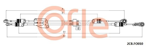 Тросовий привод, коробка передач, Cofle 92.2CB.FO010