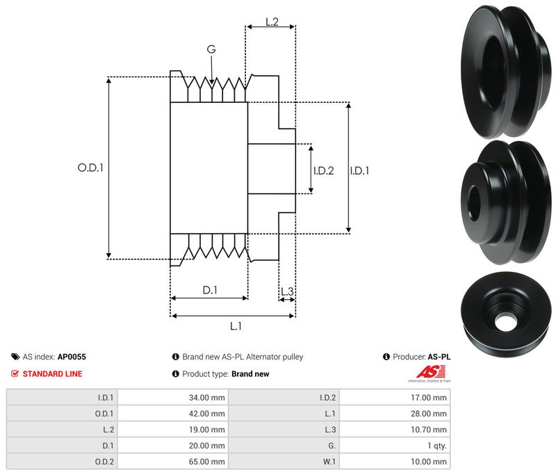Rihmaratas, generaator, AS-PL AP0055