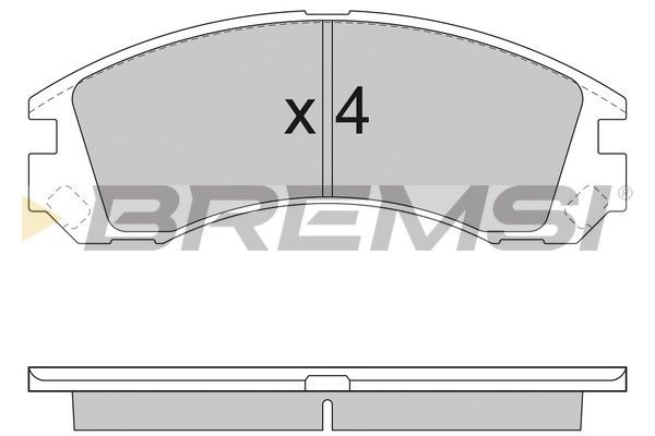 Комплект гальмівних накладок, дискове гальмо, Bremsi BP2953