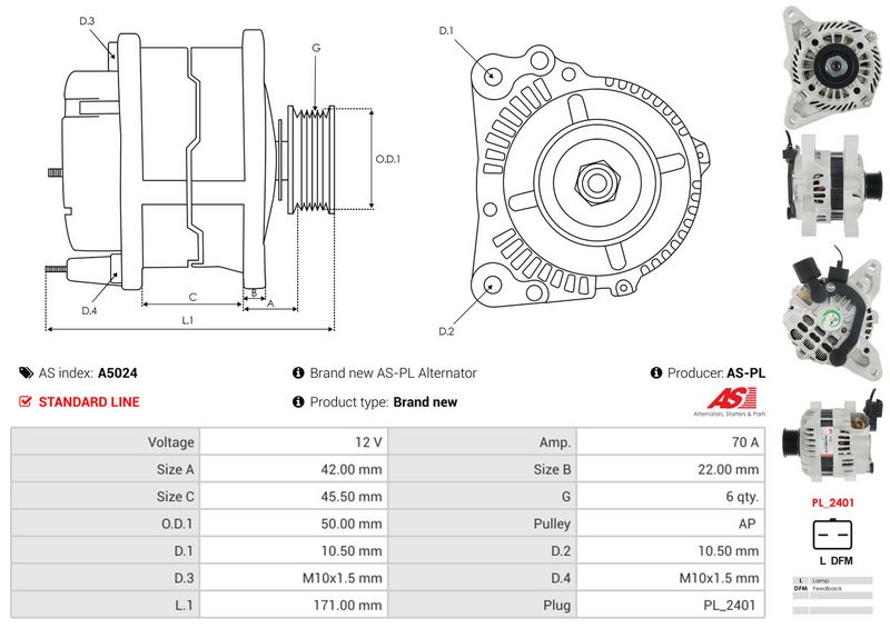 Generaator, AS-PL A5024