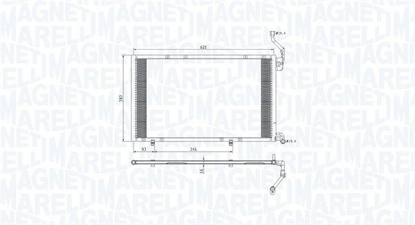 MAGNETI MARELLI kondenzátor, klíma 350203813000