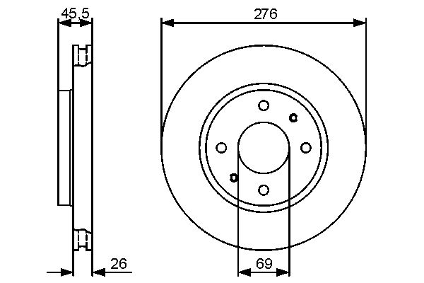 BOSCH 0986479471 Brake Disc