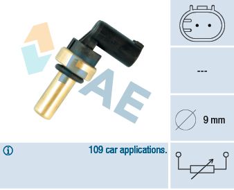 Датчик, температура охолоджувальної рідини, Fae 32705