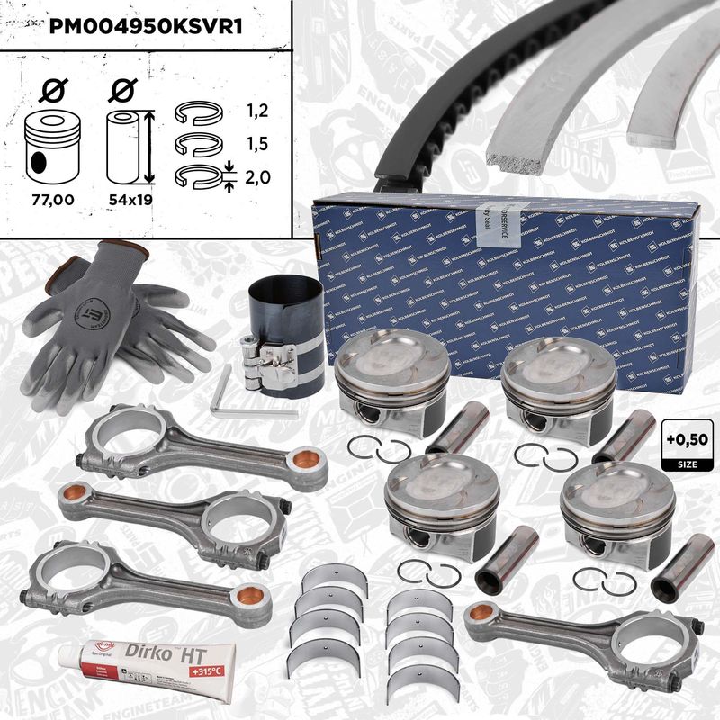 Product Image - Zuigerset - PM004950KSVR1 - ET ENGINETEAM