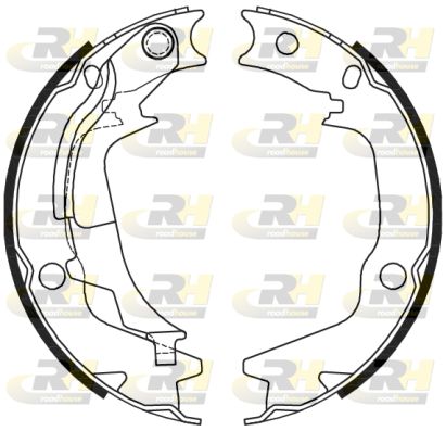 Комплект гальмівних колодок, стоянкове гальмо, Roadhouse 424400