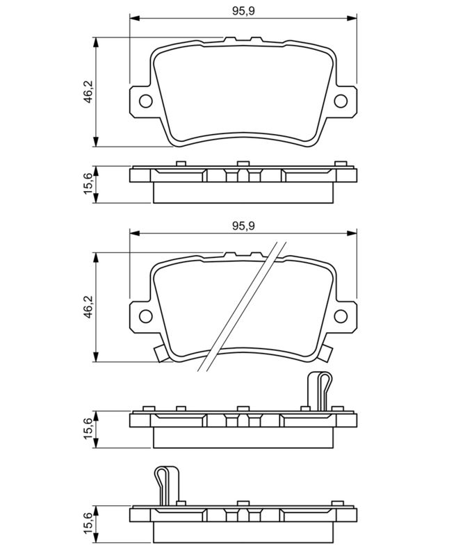 BOSCH Plaquettes de frein à disque 0 986 494 249