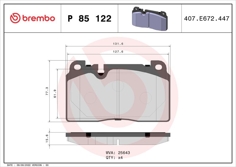 Колодка тормозов. диск. AUDI Q5 2.0 3.0 2011 - передн. (выр-во BREMBO)