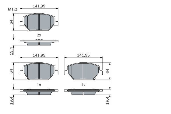 BOSCH OPEL тормозной колодки передние INSIGNIA B 17-