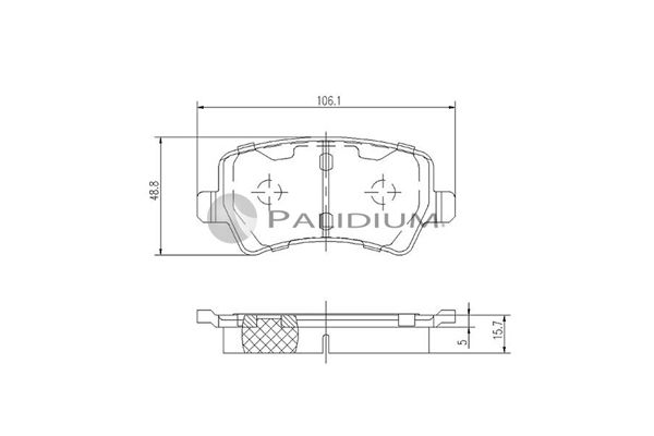 ASHUKI by Palidium fékbetétkészlet, tárcsafék P1-1113