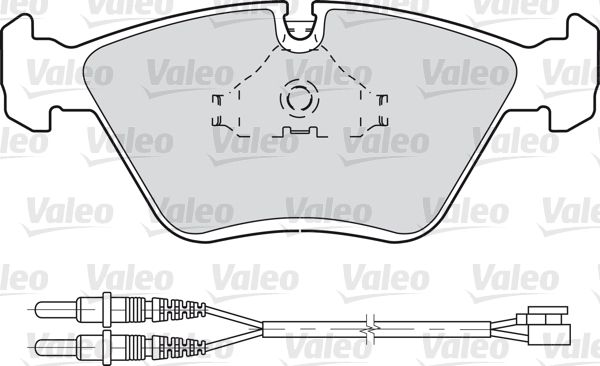 Комплект гальмівних накладок, дискове гальмо, Valeo 598281