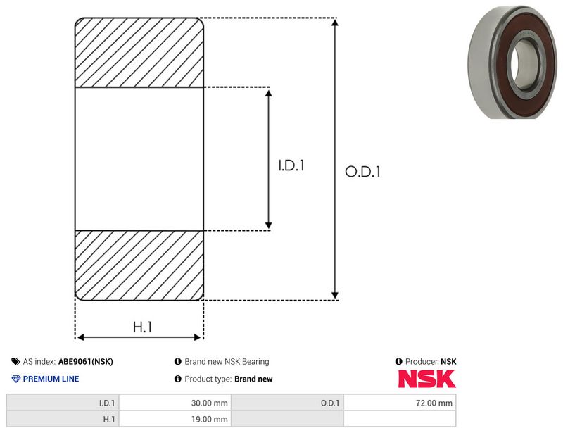 AS-PL ABE9061(NSK) Bearing