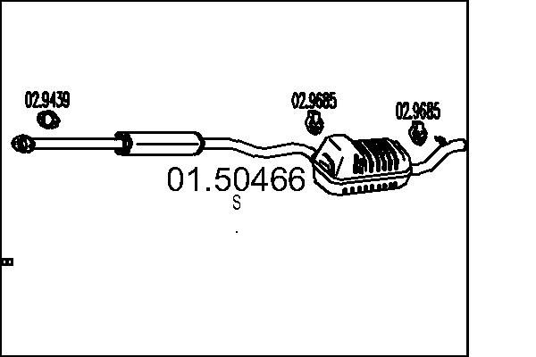 Проміжний глушник, Mts 01.50466