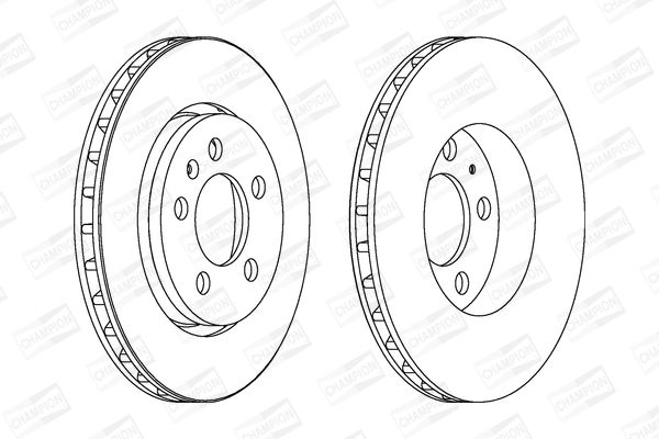 CHAMPION Volkswagen диск тормозной задн.вентил. Golf IV, New Beetle Audi A3/TT/S3Skoda Octavia