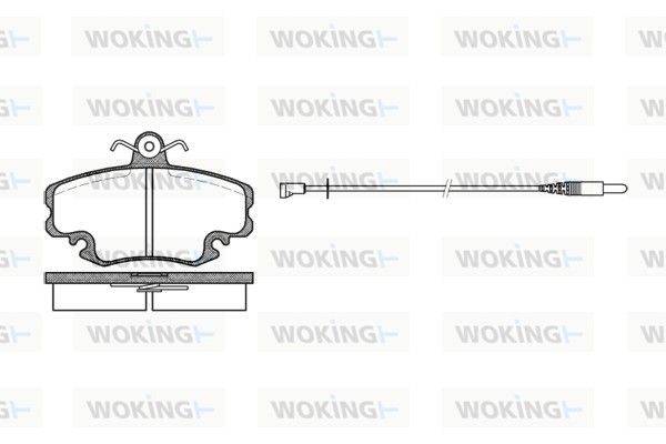 Комплект гальмівних накладок, дискове гальмо, Woking P041332